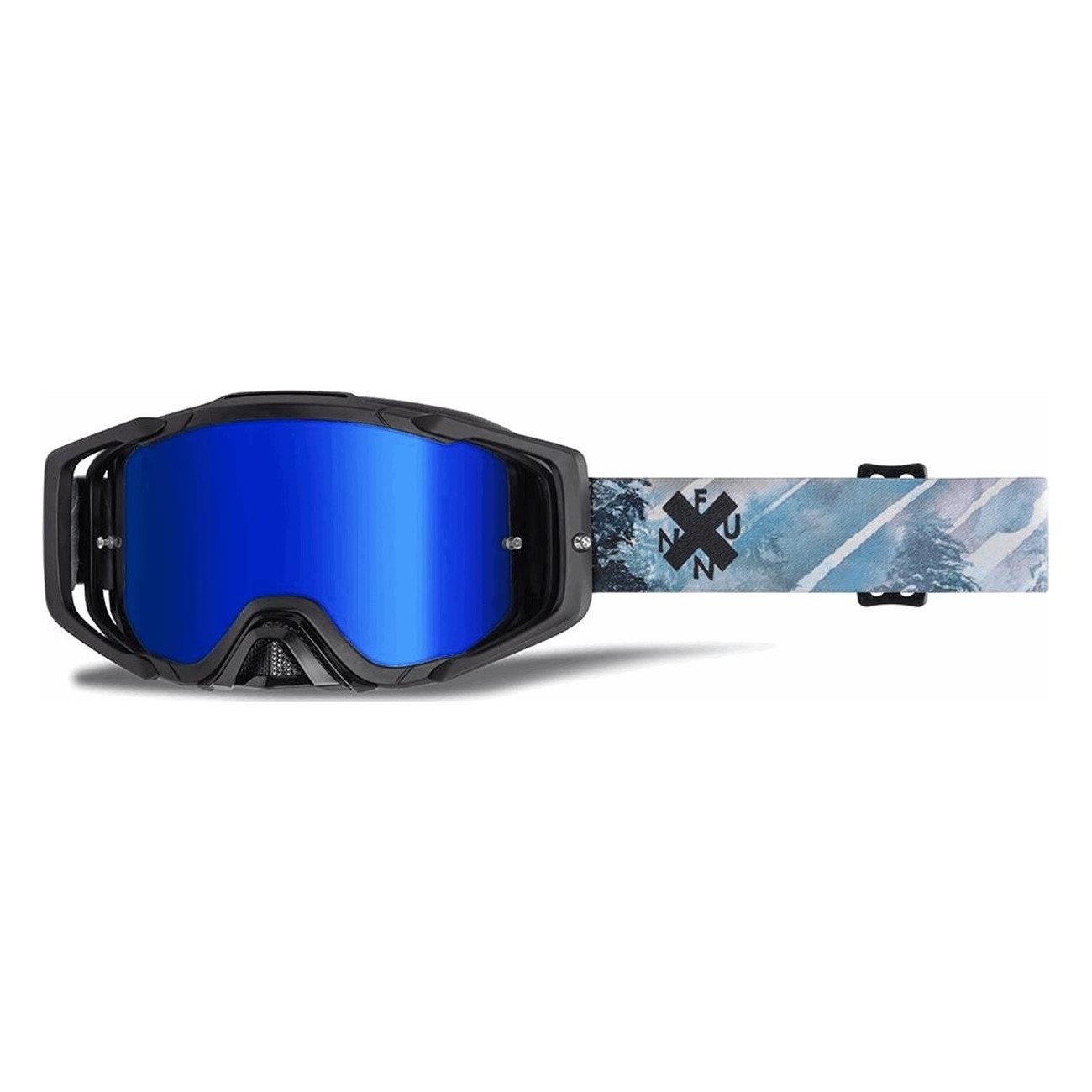 SOLJAM Blue Goggles with Anti-Fog Lenses and 5 FUNN Tear-offs - 1