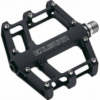 Exustar E-PB525 Flat Pedal aus schwarzem Aluminium 103x100mm - 1