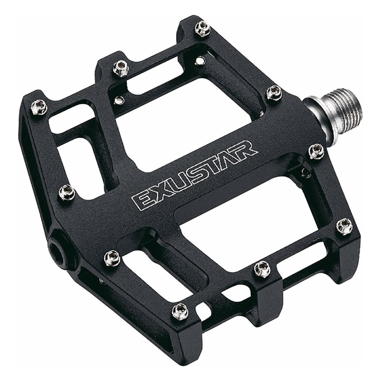 Exustar E-PB525 Flat Pedal aus schwarzem Aluminium 103x100mm - 1