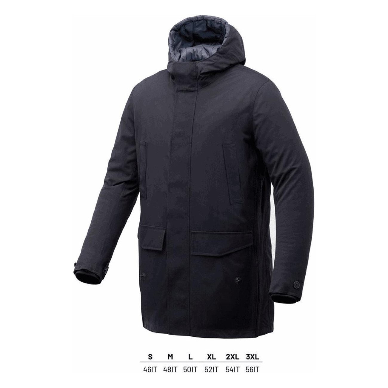 Chaqueta Parka 2en1 Azul Oscuro Talla XL para Bicicleta Certificada CE - 1