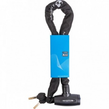 M-Wave 850 mm Black Chain Lock with Textile Cover and Automatic Locking - 2