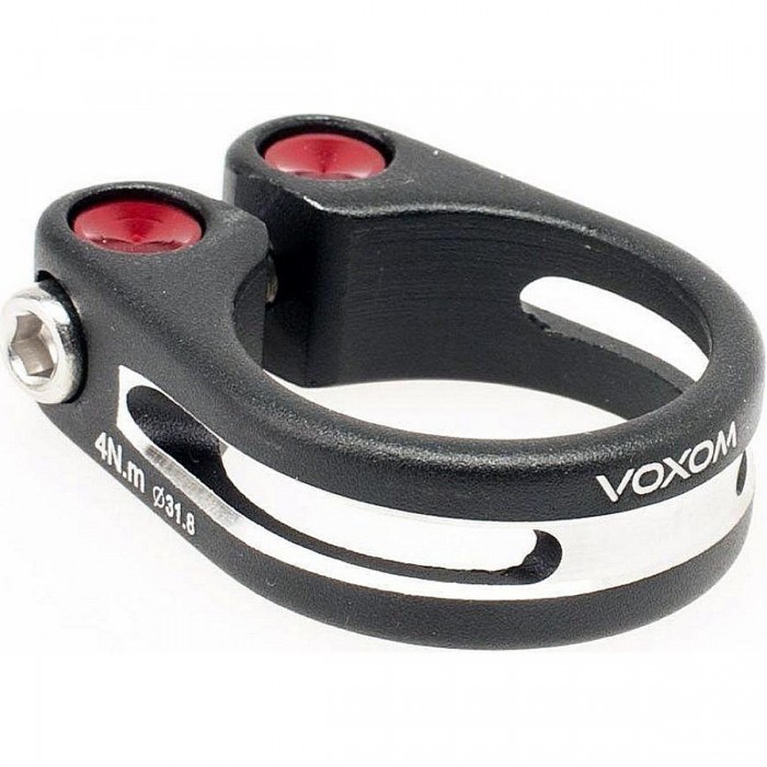 Collier de selle en aluminium CNC noir Voxom SAK4 31,8 mm pour cadres en carbone - 1