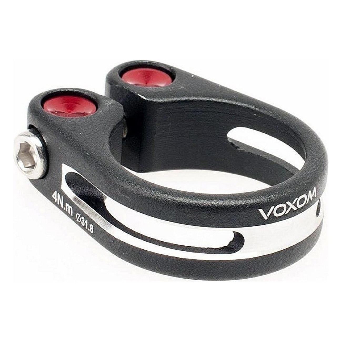 Collier de selle en aluminium CNC noir Voxom SAK4 31,8 mm pour cadres en carbone - 1