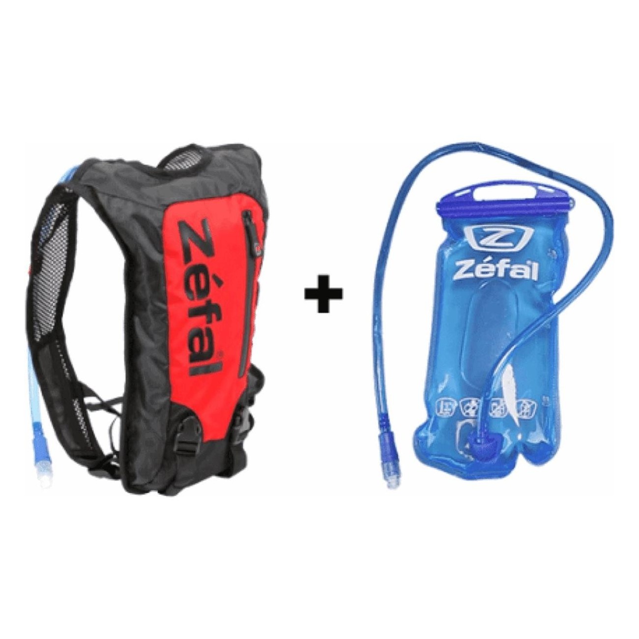 Mochila Hidratante Ligera Z Hydro Race 1.5L TPU Negro/Rojo - 1