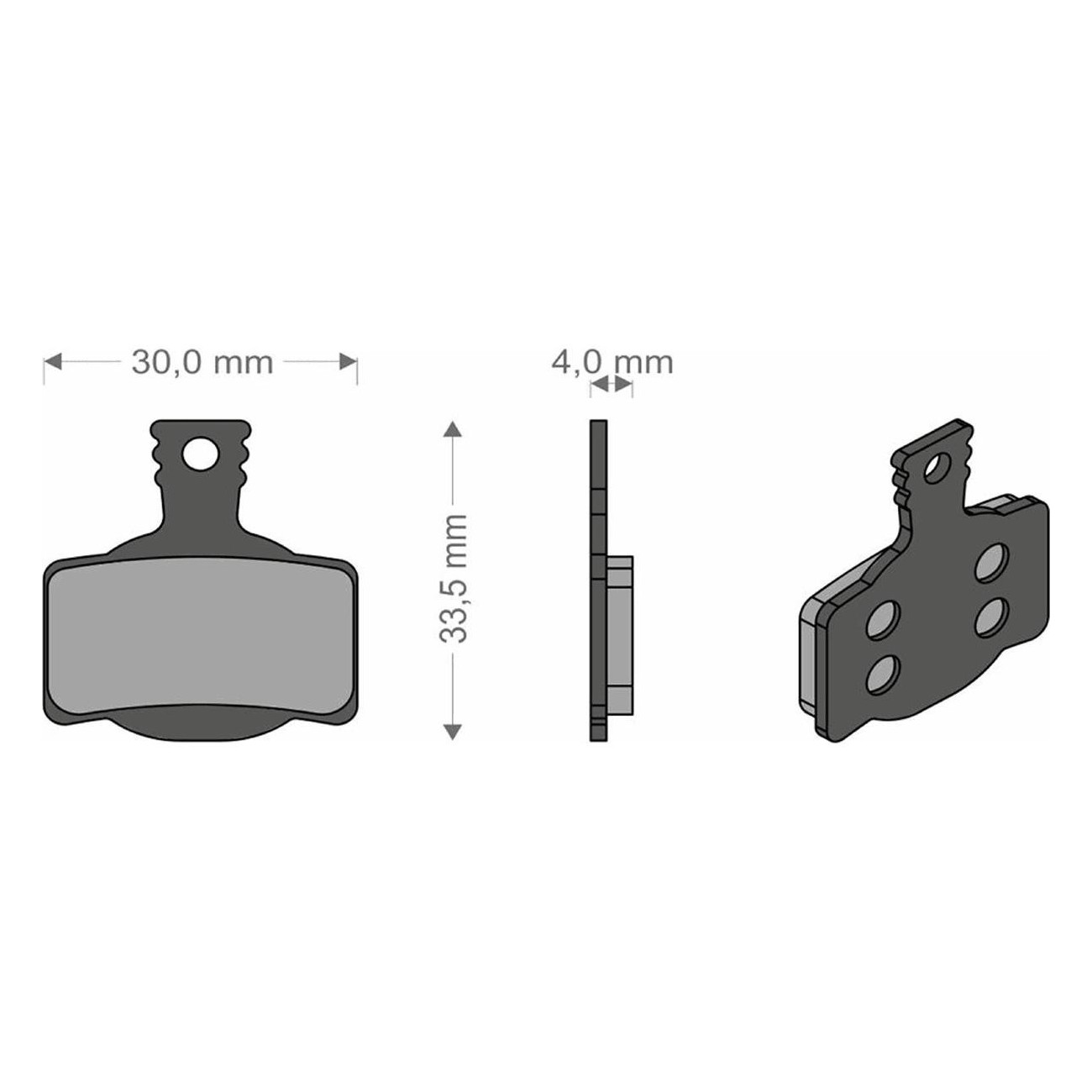 Sintermetallbremsbeläge Brenta für Magura MT2-8 und Campagnolo Road Disk - 1