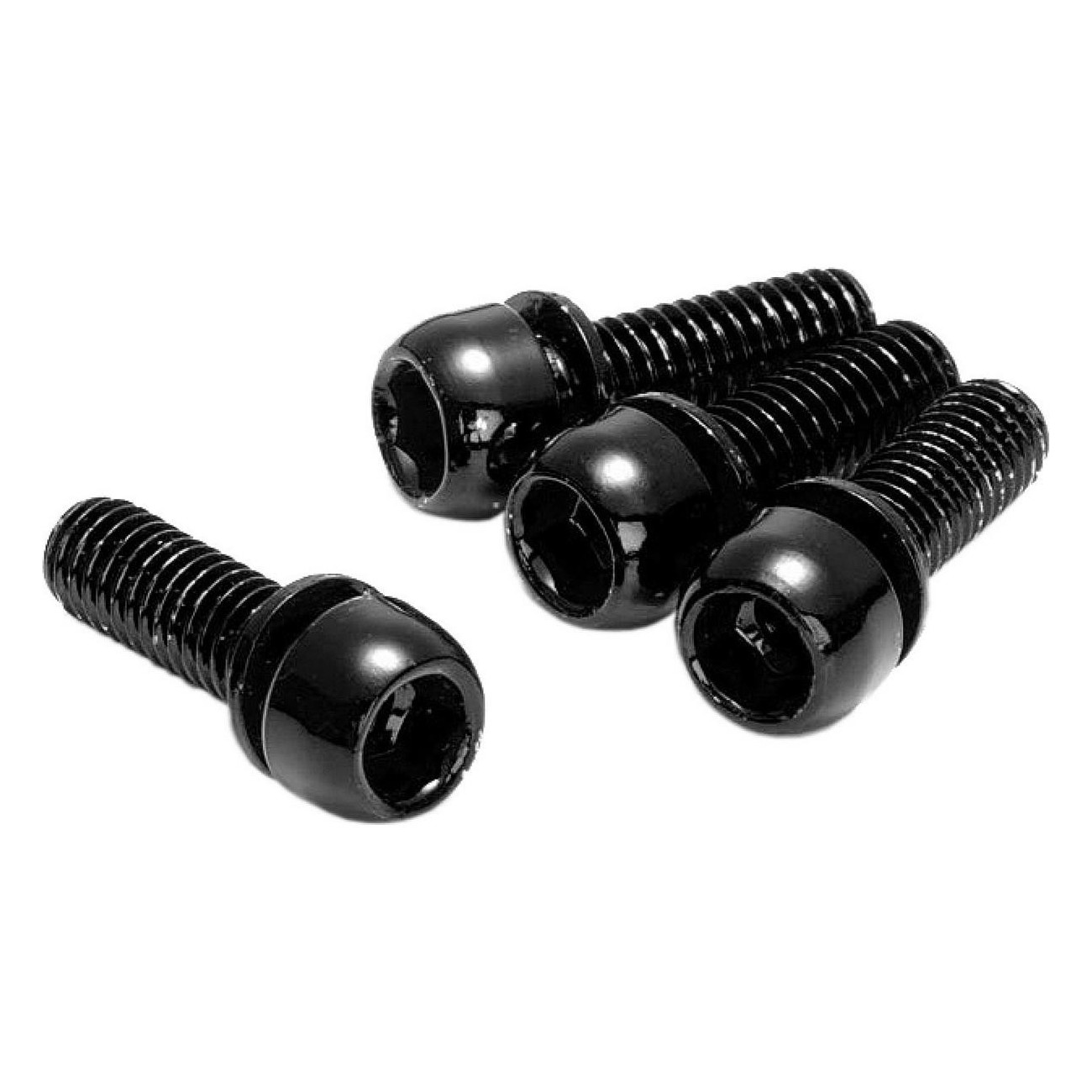 M6x18mm Brake Reverse Adapter Screw Set - 4 Pieces Black Steel - 1