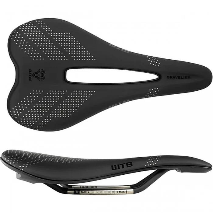 Gravelier Medium Saddle in Black Titanium with Perineal Hole for Gravel Cycling - 1