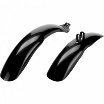 16' Black Plastic MTB Fenders for Kids - Front and Rear - 1