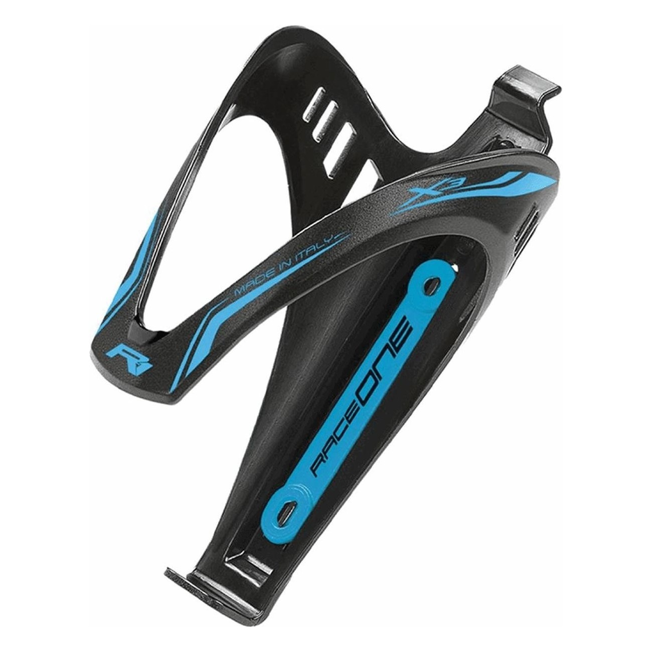 X3 Bottle Holder in Black/Blue Matte Polycarbonate 30g - RaceOne - 1