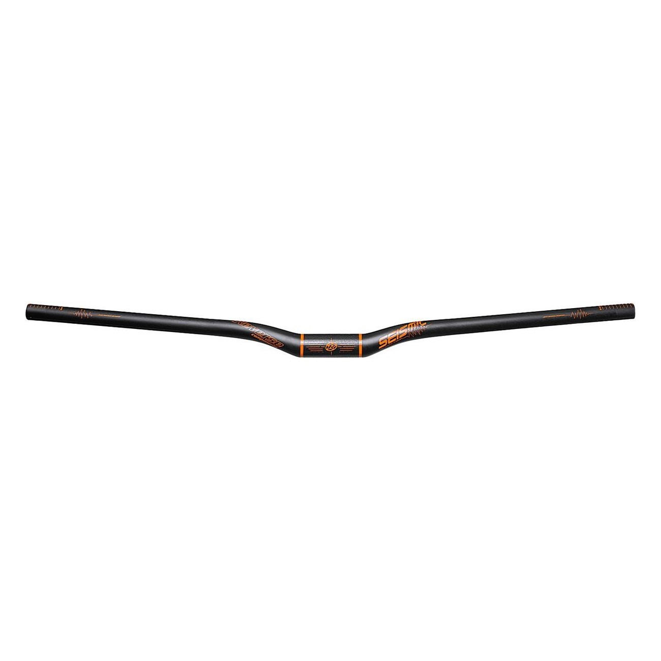 Manillar de Carbono Reverse Seismic 810 mm Negro Mate/Naranja - Ø31,8 mm, Rise 25 mm - 1