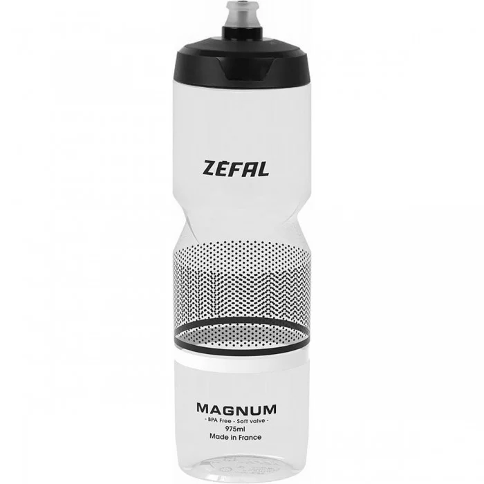 Soft Cap Bottle 975 ml in Polypropylene with Soft Cap - Clear/Grey/Black - 1