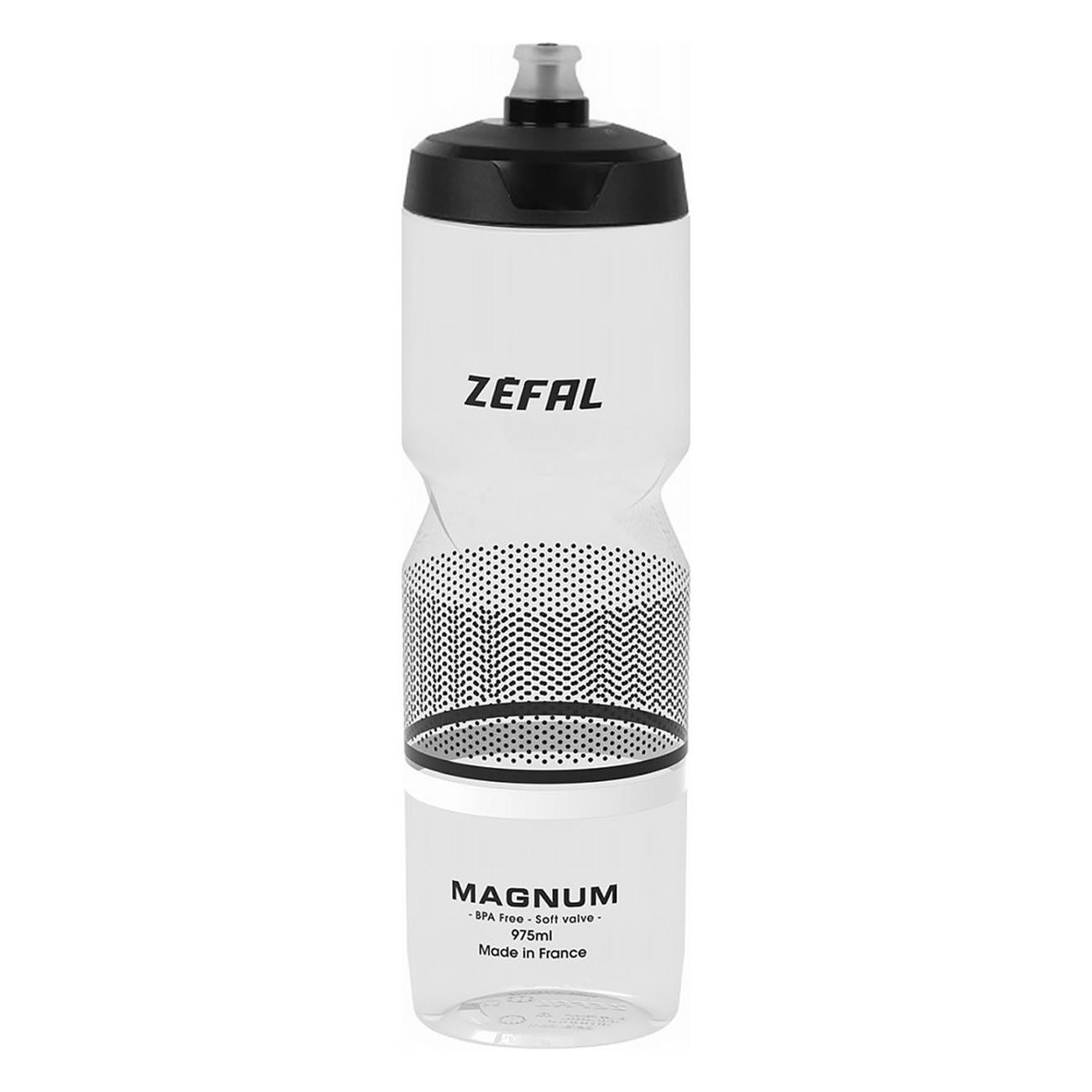 Soft Cap Bottle 975 ml in Polypropylene with Soft Cap - Clear/Grey/Black - 1