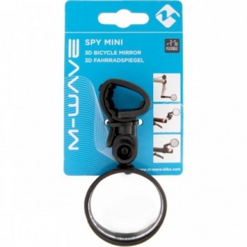 Espejo para Bicicleta M-WAVE Spy Mini Short 3D, 46mm, Negro, Ajustable - 3