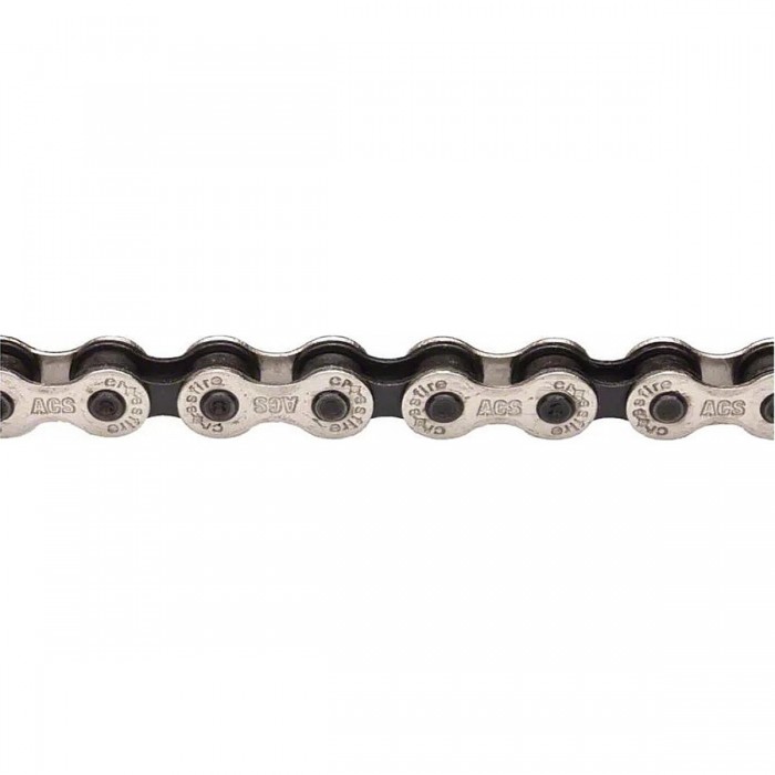 ACS Crossfire Chain 1/2 x 3/32' x 106L Nickel/Black for BMX, Cruiser, Fixie - 1