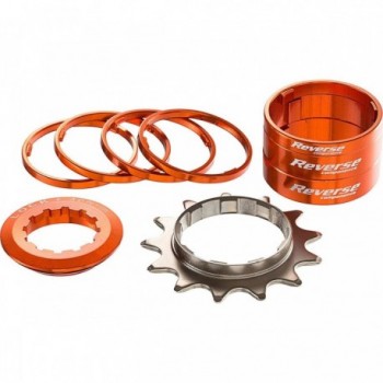 Kit de Conversion Reverse HG Single Speed 13T Orange pour Vélo - Léger et Résistant - 1