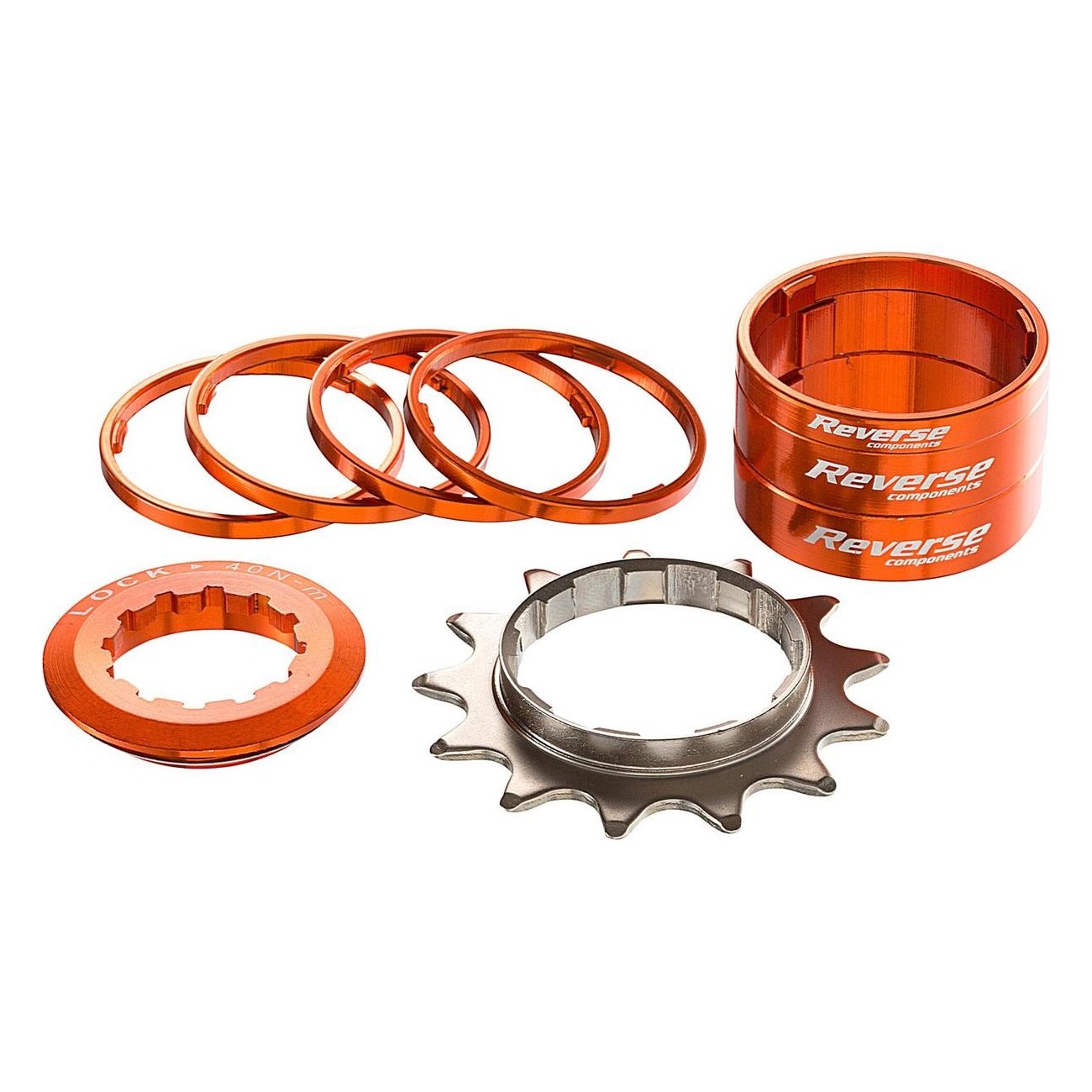 Reverse HG Single Speed 13T Conversion Kit Orange for Bike - Lightweight - 1