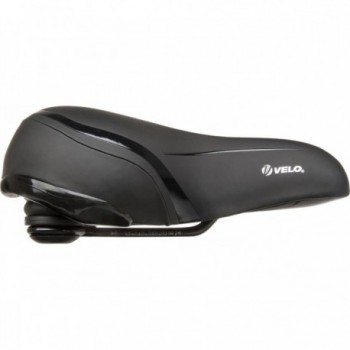 Selle City/Confort Velo Fit Townie XL 263x216 mm Noir/Argent avec Mousse Confort et Suspensions Elastomère - 2