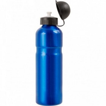 Blue Aluminum Water Bottle 750ml with Black Cap, TÜV Certified - 1