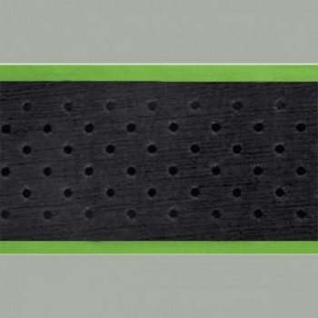 Black Polyurethane Reverse Handlebar Tape with Green Stripe for Adults - 1