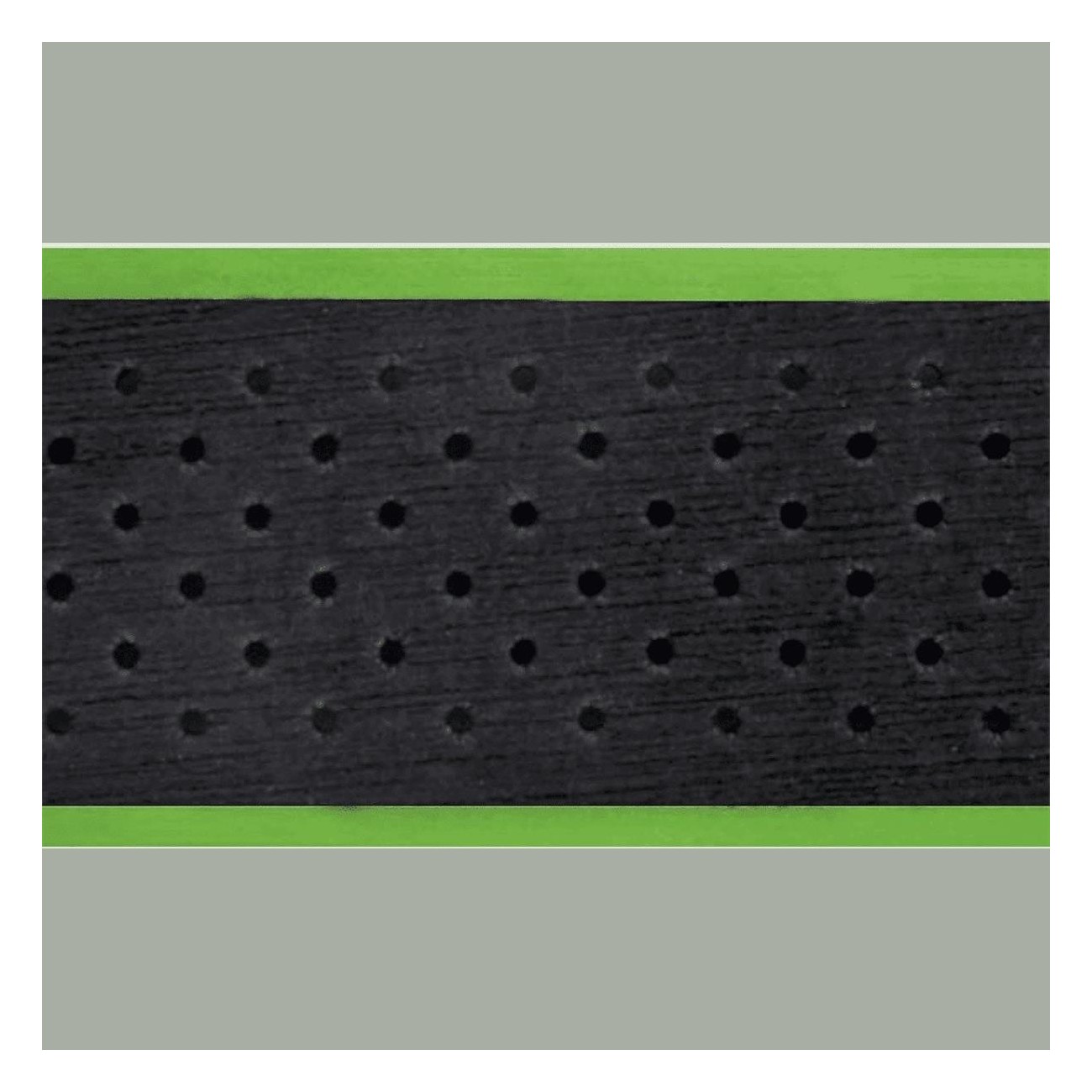 Black Polyurethane Reverse Handlebar Tape with Green Stripe for Adults - 1