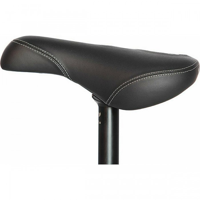 Selle BMX Kris Fox Pivotal Noire - Design Moyen, Similicuir, Légère - 1