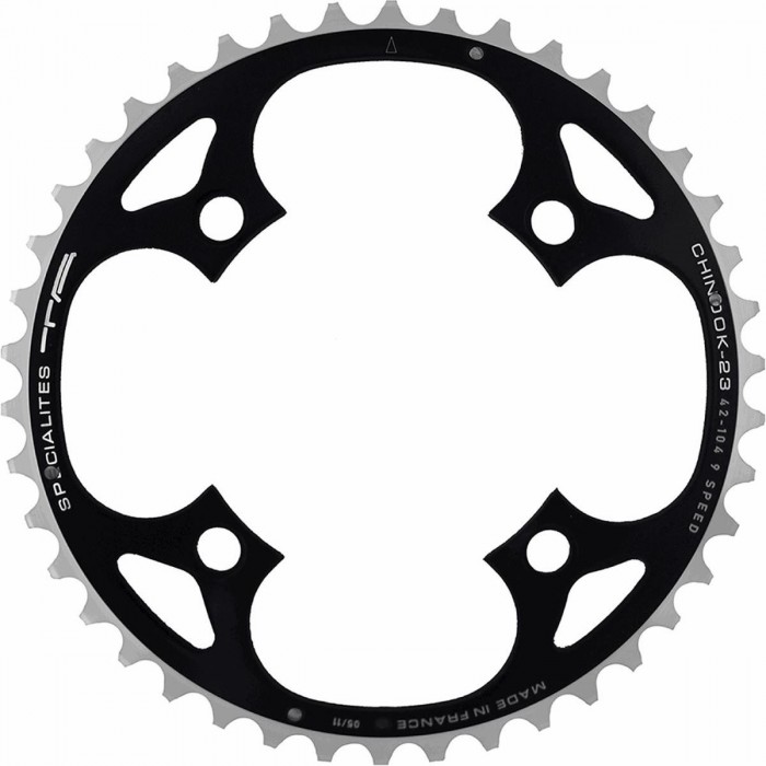 Single Chainring 9V 22 Teeth Black BCD 58mm for T.A. Cranks - 1