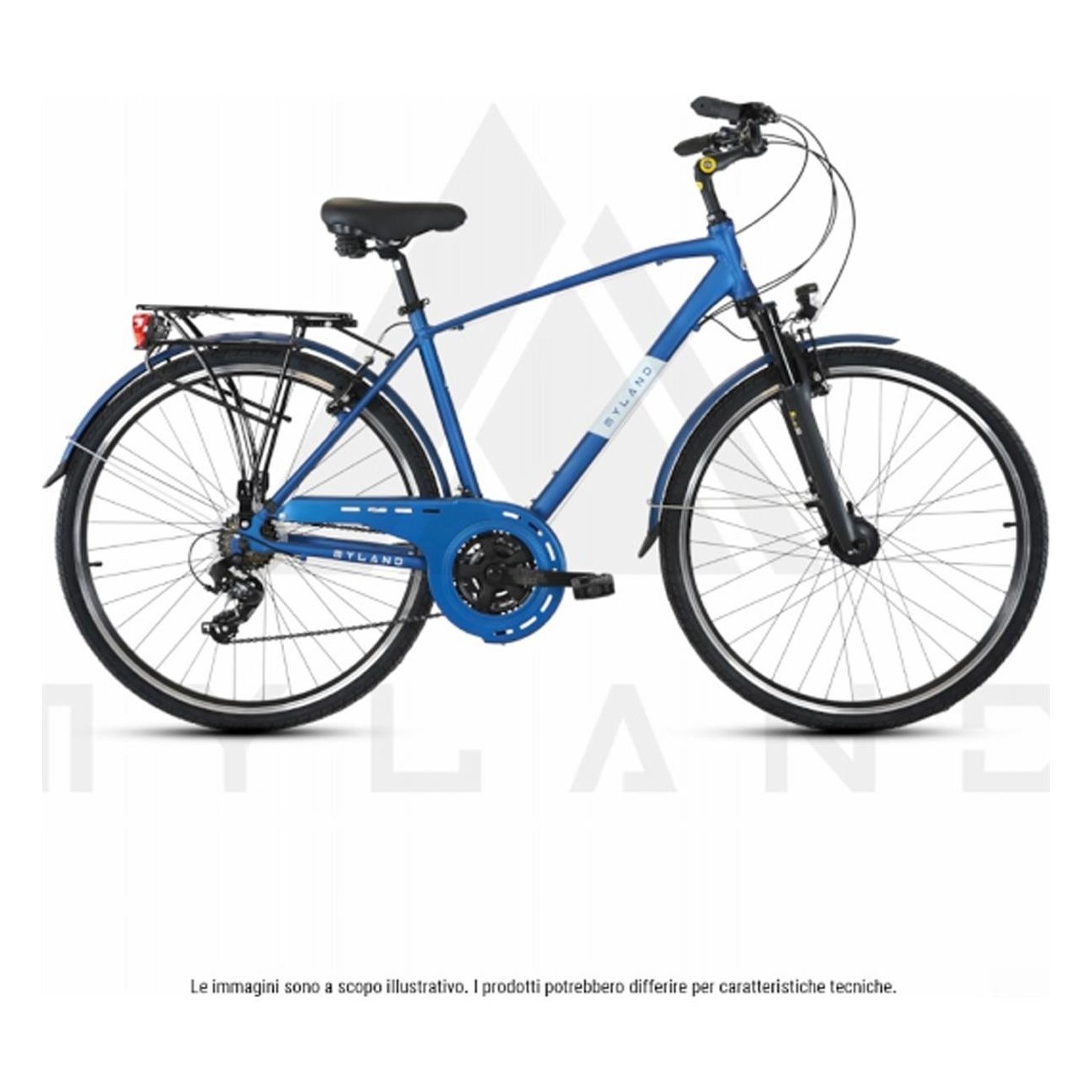 Bicicleta de Ciudad Colle 28' Trekking Azul de Aluminio, Talla M, Shimano 21V - 1