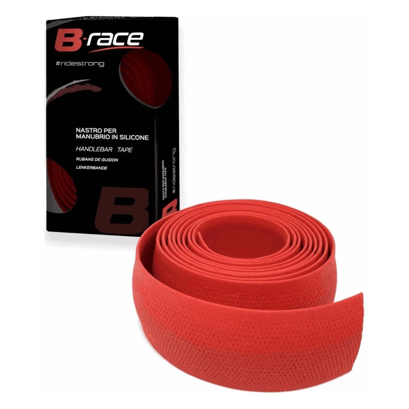 Nastro Manubrio in Silicone Rosso per Adulti - Comfort e Stile B-Race - 1 - Nastri manubrio - 8055320653728