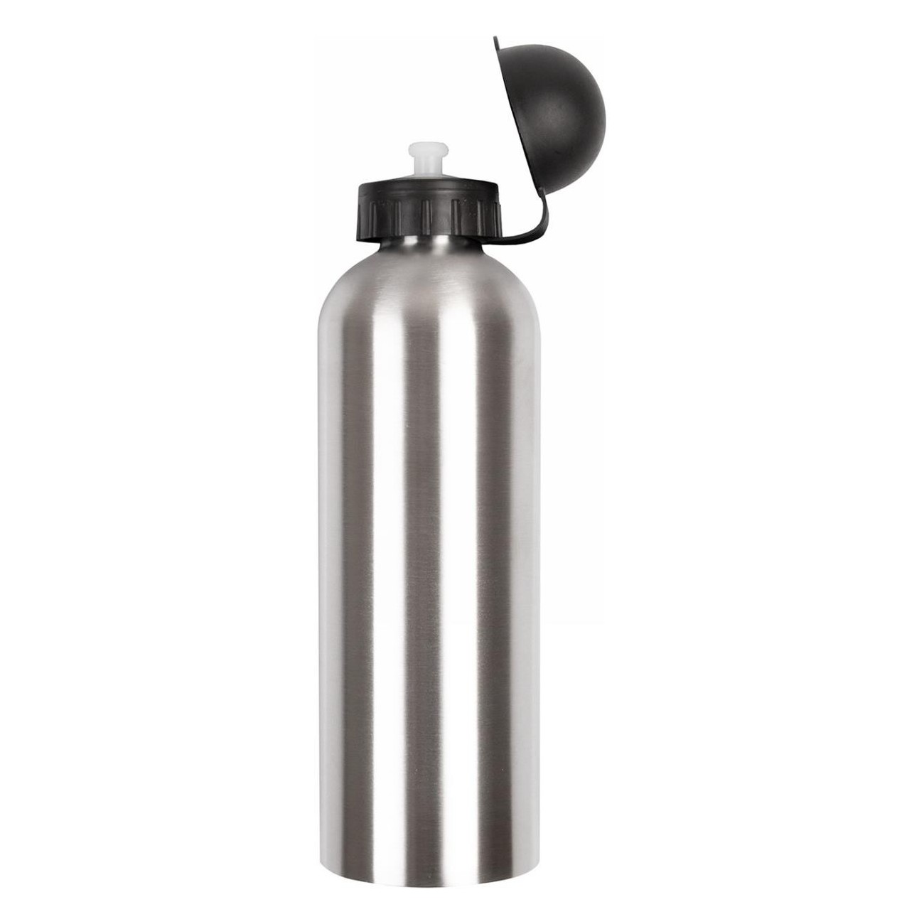 Borraccia in Acciaio Inox 750ml Argento con Tappo M-WAVE SBO 750, Chiusura a Scatto e Senza BPA - 1 - Borracce - 0698238511773