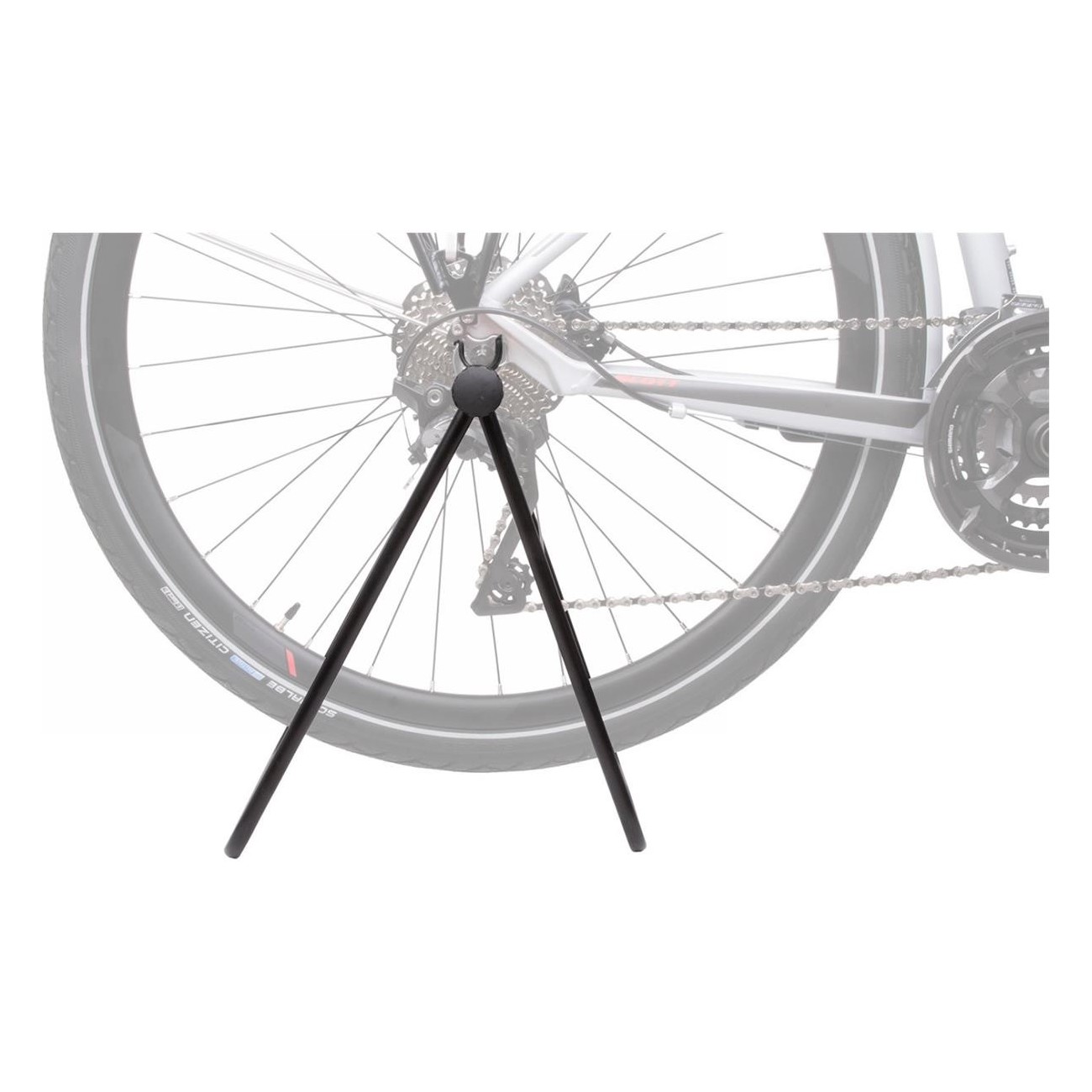 Folding Display Stand for Bicycles 12-29', Black Steel, Axle Mounting - 2