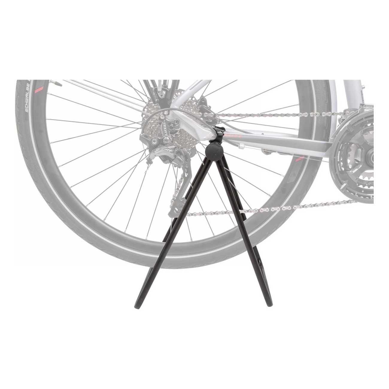 Folding Display Stand for Bicycles 12-29', Black Steel, Axle Mounting - 3