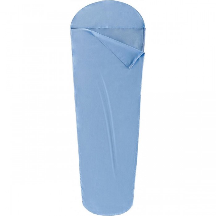 Drap de Couchage Mummy en Coton Bleu avec Fermeture Éclair et Poche - 1