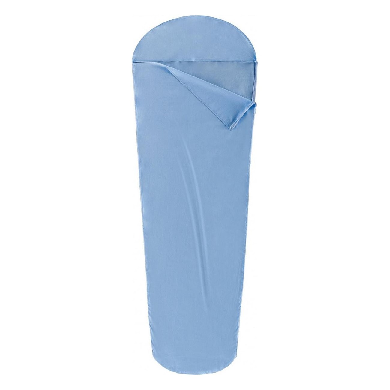 Drap de Couchage Mummy en Coton Bleu avec Fermeture Éclair et Poche - 1