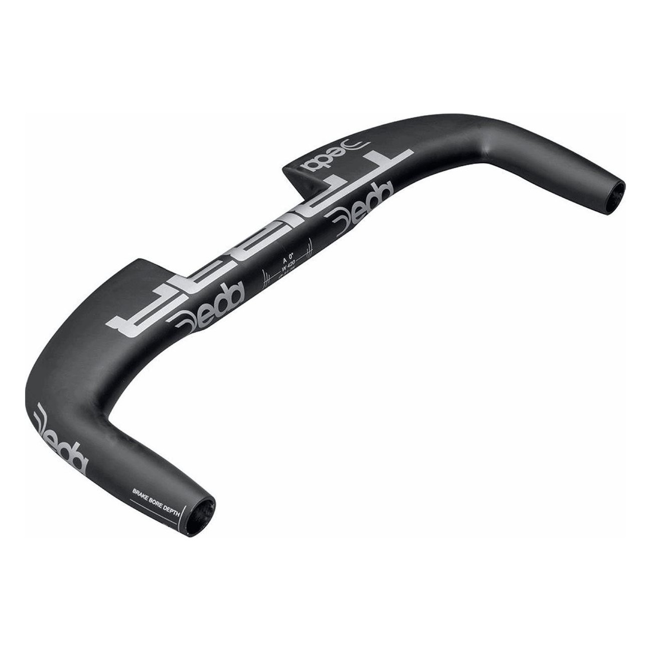 DEDA Tribar Carbon Handlebar 31.7mm x 420mm UD Black - Lightweight & Durable - 1