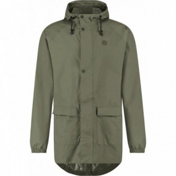 Chaqueta Rain Commuter Parka Unisex Verde Oliva Impermeable Talla S - 1