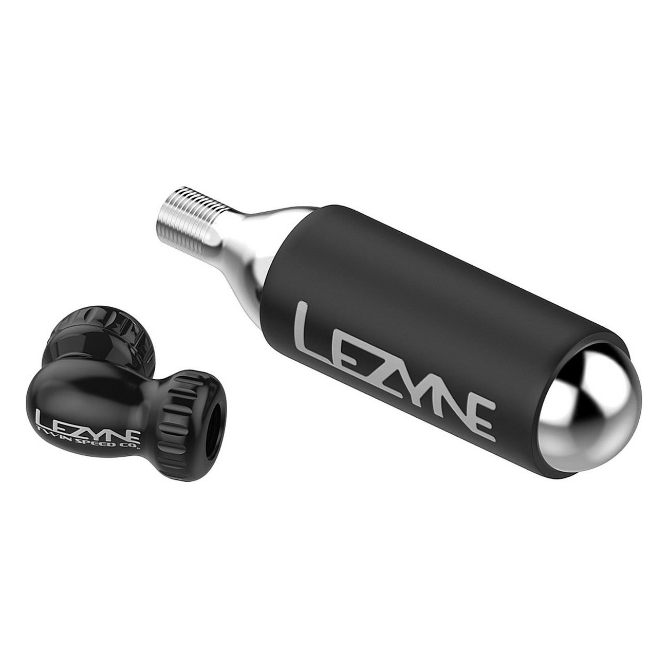 Pompe Lezyne CO2 Twin Speed Drive CNC avec cartouche 16g, Noir Brillant - 2