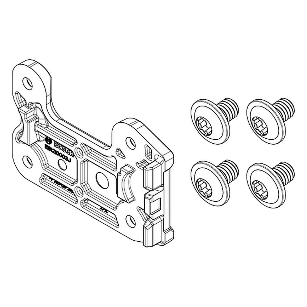 Kit Piastra di Fissaggio Compacttube Verticale per Installazione Non Lato Serratura Assiale/Pivot (BBP324Y) - 1 - Altro - 405428