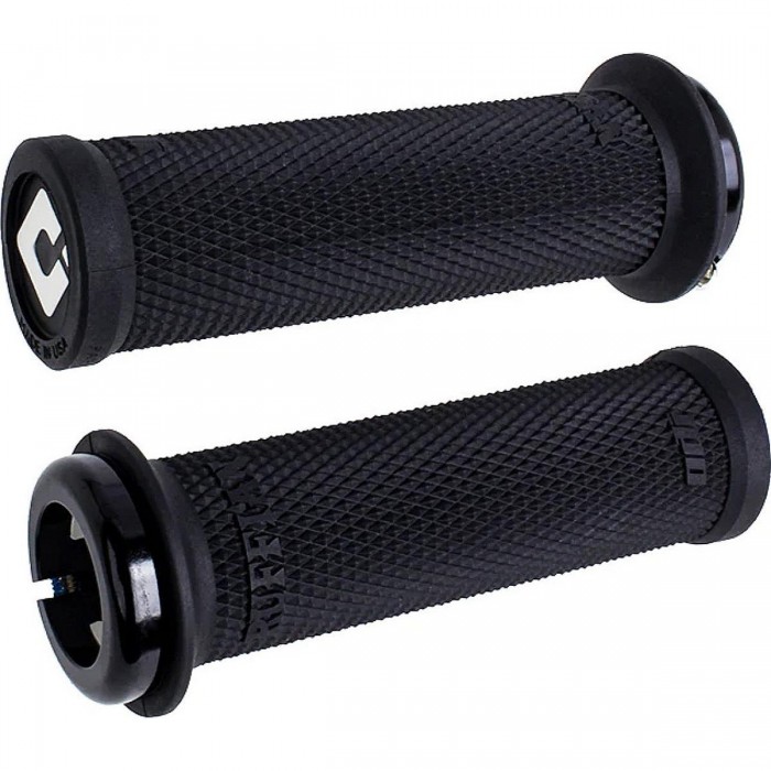 Poignées Odi Ruffian Mini V2.1 Noires avec Colliers Noirs 110mm - Antidérapant pour BMX et MTB - 1