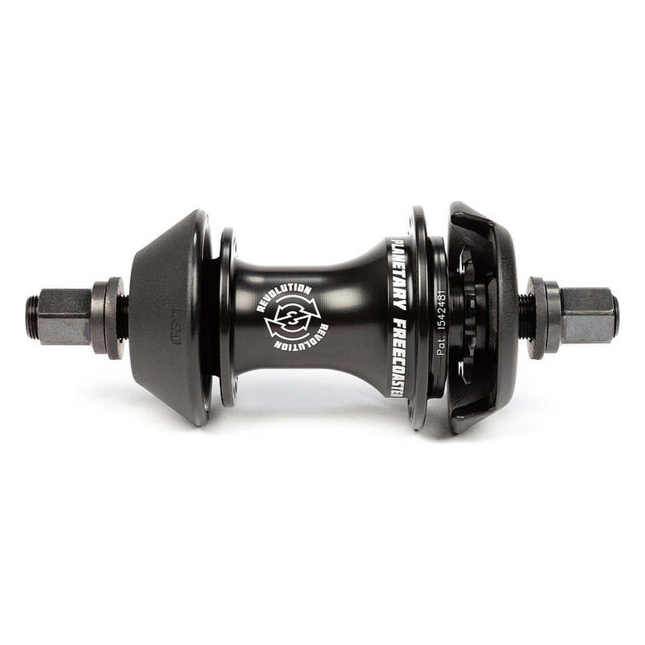 Revolution RHD Black Hub with Hub Caps - Lightweight and Durable for Bicycle - 1