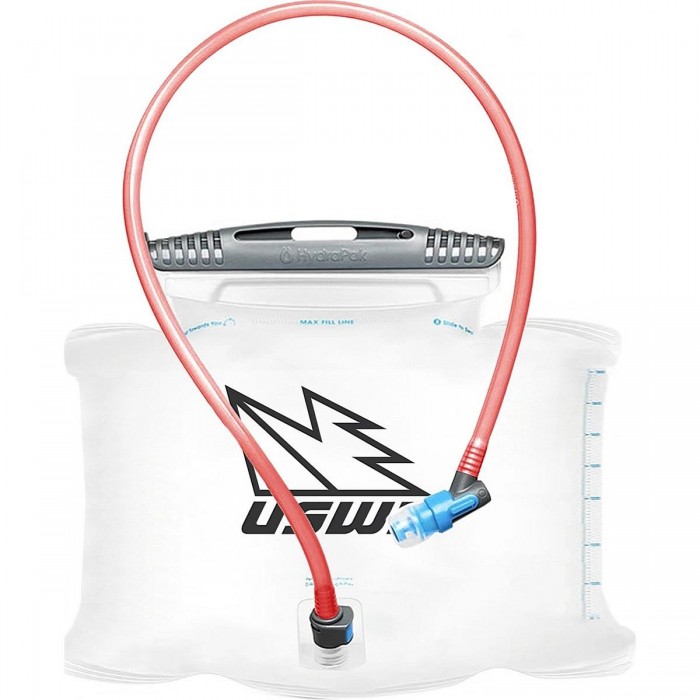 Compact 1.5L Uswe Hydration Lumbar Pack - Easy to Fill & Clean, Blaster Bite Valve - 1