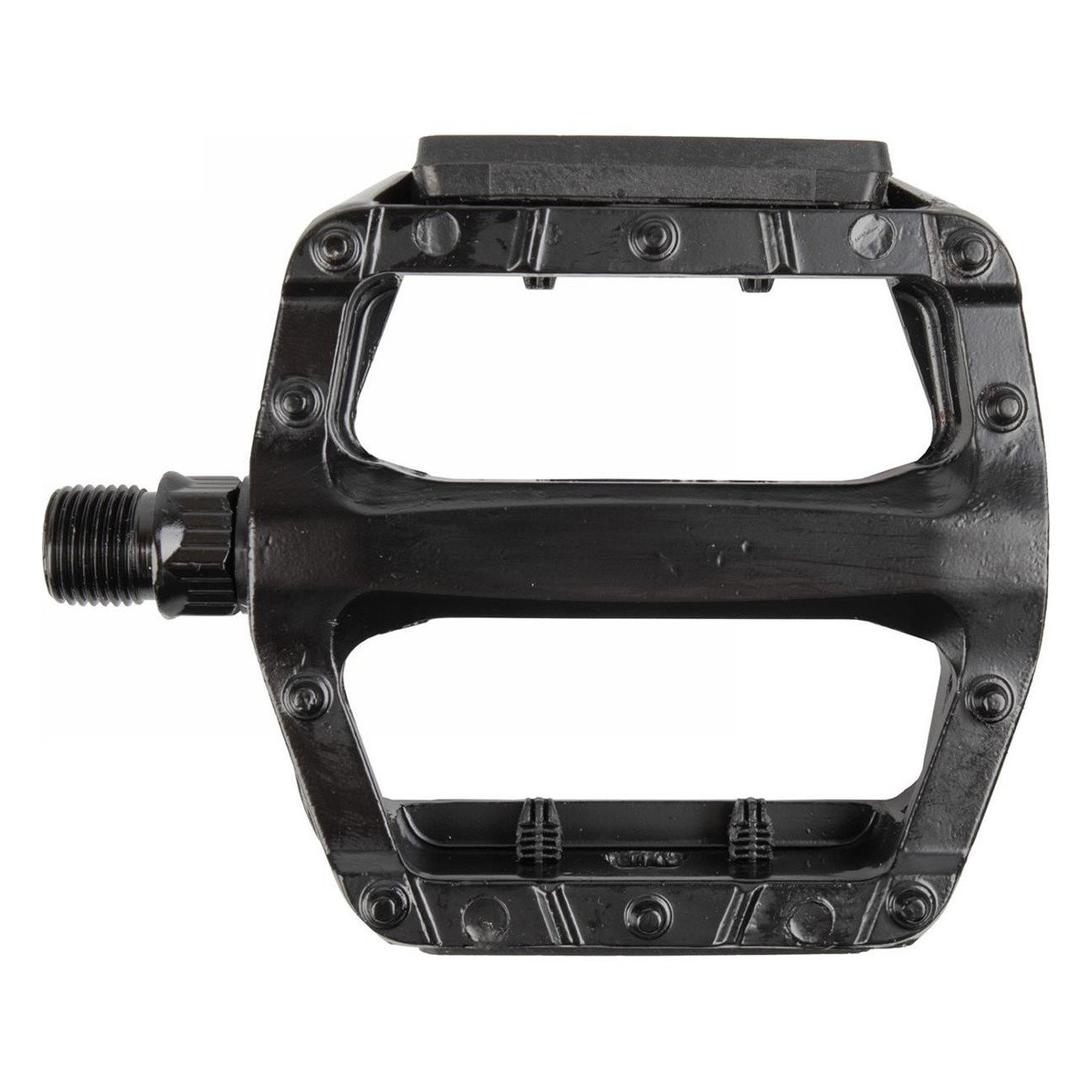 Pédale fixe A10 en aluminium noir avec réflecteur et marque DTS OEM - 4