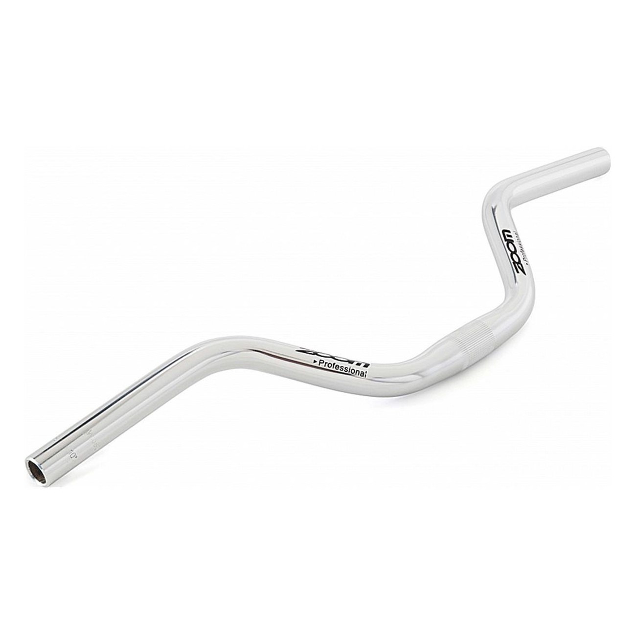 Aluminum Handlebar for City Bike 580mm Silver, Ø25.4mm, Rise 100mm, Backsweep 10° - 1