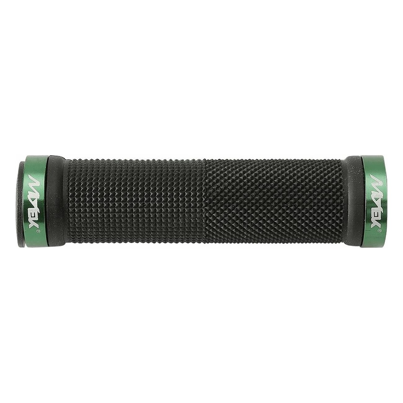 MTB MVTEK Rubber Anti-Slip Grips with Double Locking Green/Black - 1