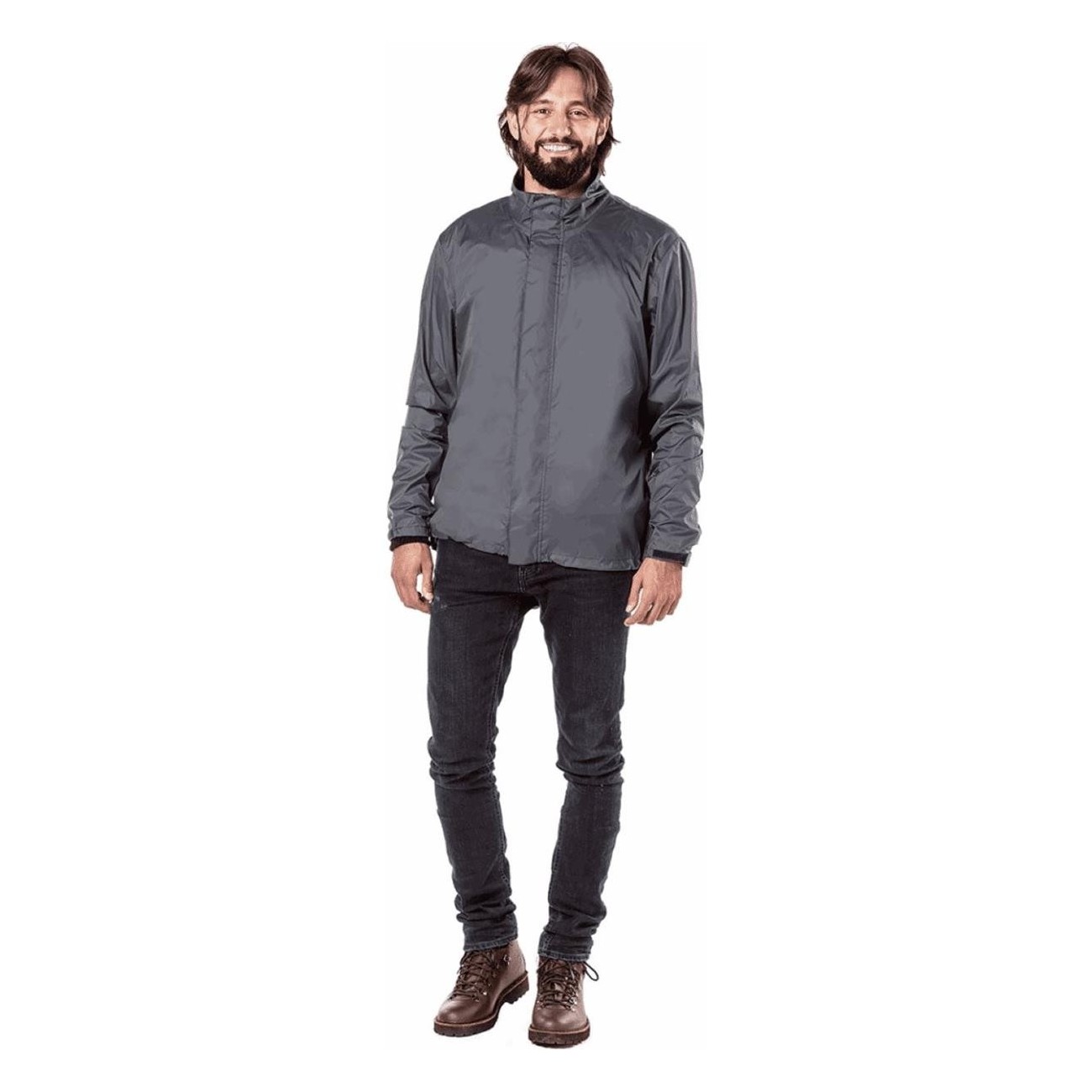 Nano Rain Alpha Regenjacke Anthrazit 3XL mit Hydroscud-Technologie und Reflektoren - 1