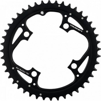 Couronne de chaîne VTT 44T en aluminium CNC noir mat - Compatible 9/10 vitesses, BCD 104 mm - 1