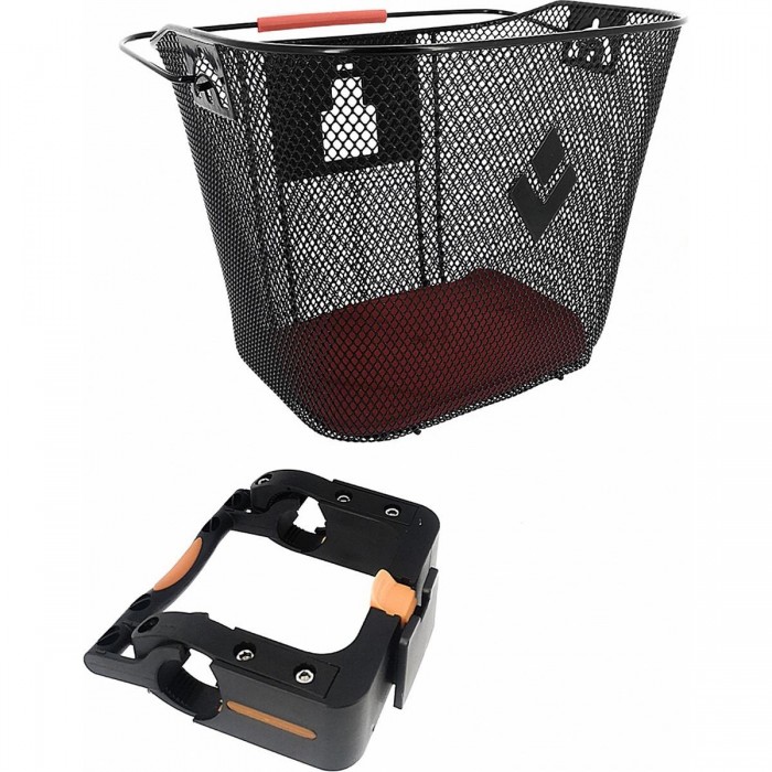 HAPO-G Black Front Basket for E-Bike with Quick Release, 19L Capacity - 1