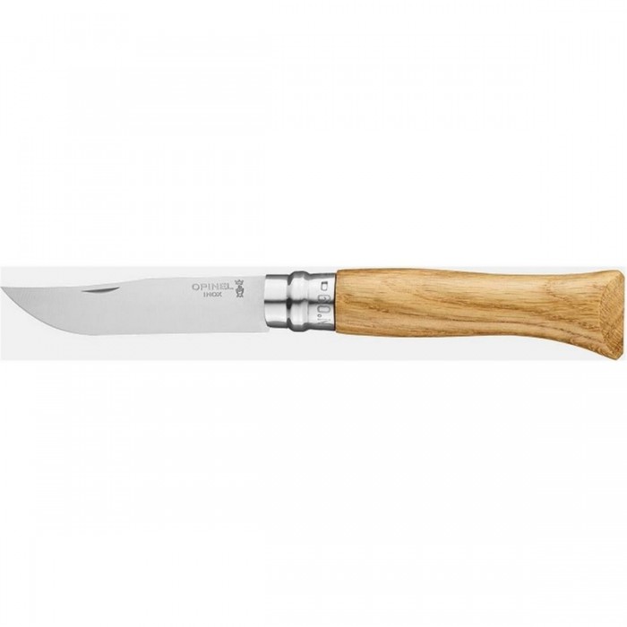 Couteau de Poche Opinel N.09 Inox Manche en Chêne, Lame 9 cm Acier Inox - 1