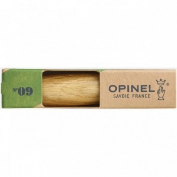 Opinel Taschenmesser N.09 Inox mit Eichenholzgriff, Klinge 9 cm aus Edelstahl - 2