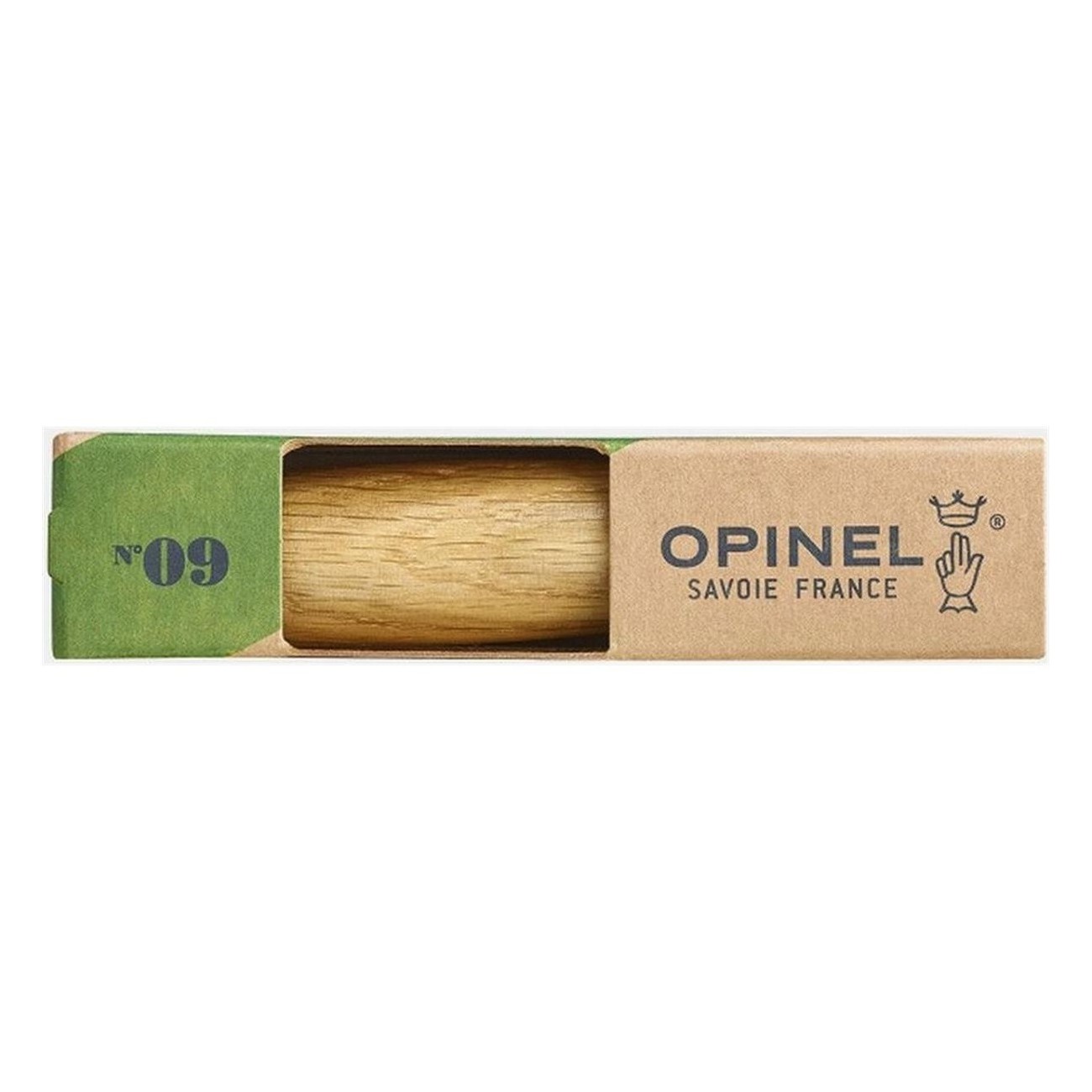 Opinel Taschenmesser N.09 Inox mit Eichenholzgriff, Klinge 9 cm aus Edelstahl - 2