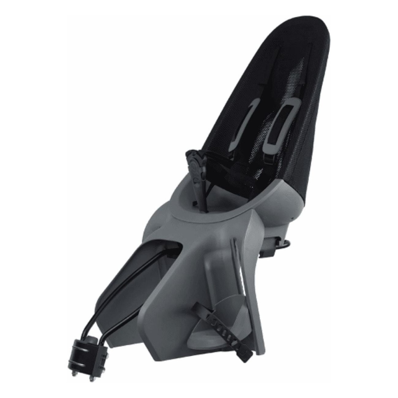 Seggiolino Posteriore Qibbel Air Nero/Argento per Telaio, Portata Fino a 22 kg, Ergonomico e Leggero - 1 - Seggiolini - 87128644